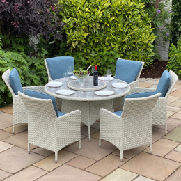 Madeira 6 seater set with round table