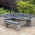 Venice 4 piece casual dining set with bench grey