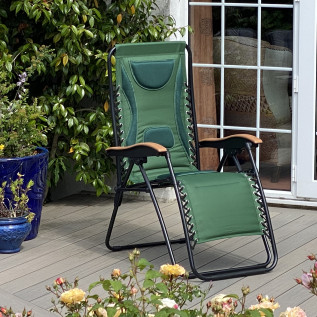 Deluxe zero gravity relaxer chair green