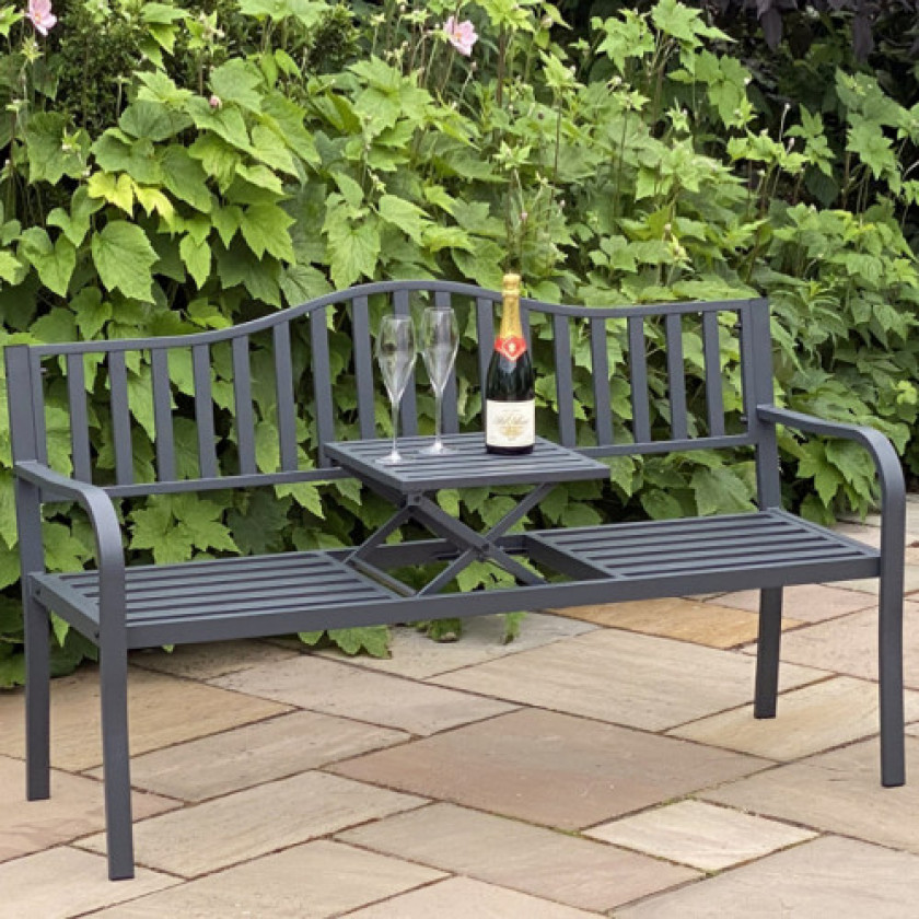 Marseille - Tete-a-tete Bench (Grey)