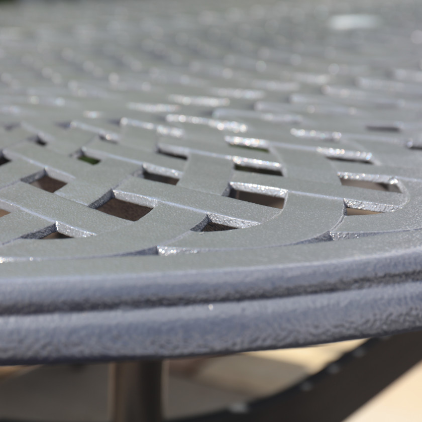 Fitzhenry - 8 Seat Set with Oval Table (Hammered Grey)