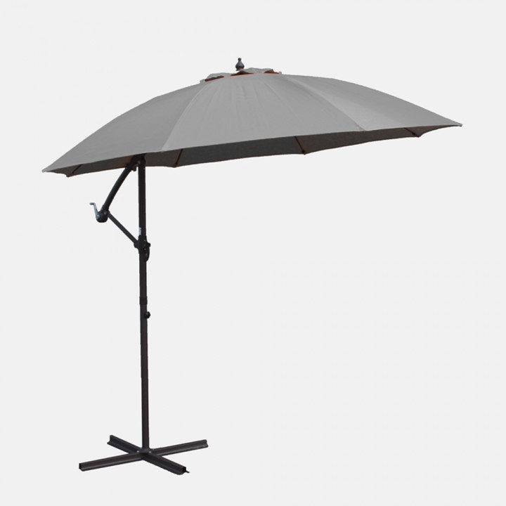 Cantilever parasol grey 3m