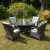 Valencia 4 seater set with round table grey