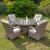 Valencia 4 seater set with round table natural