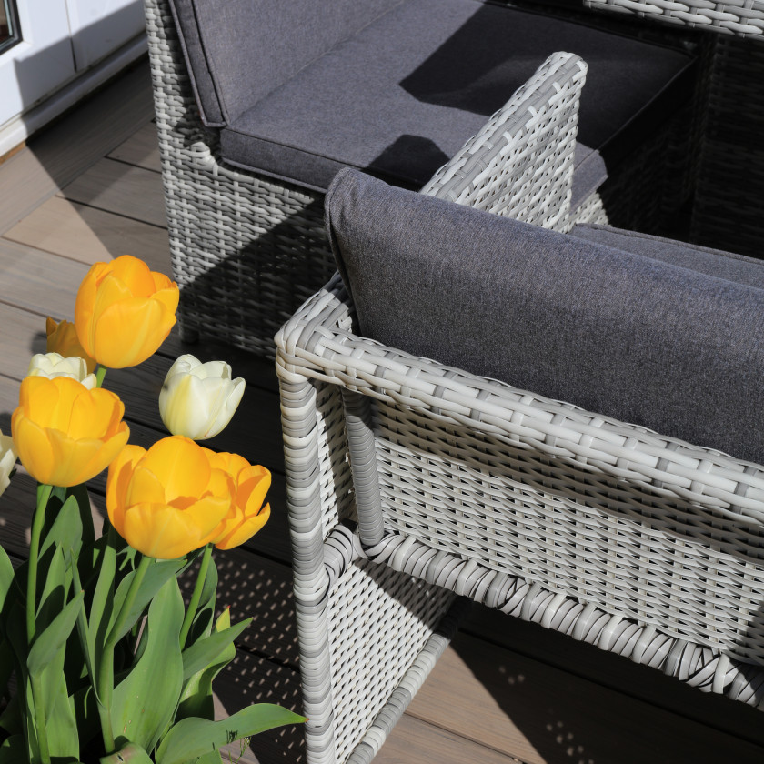 Nevada - 8 Seater Cube Set with Square Table