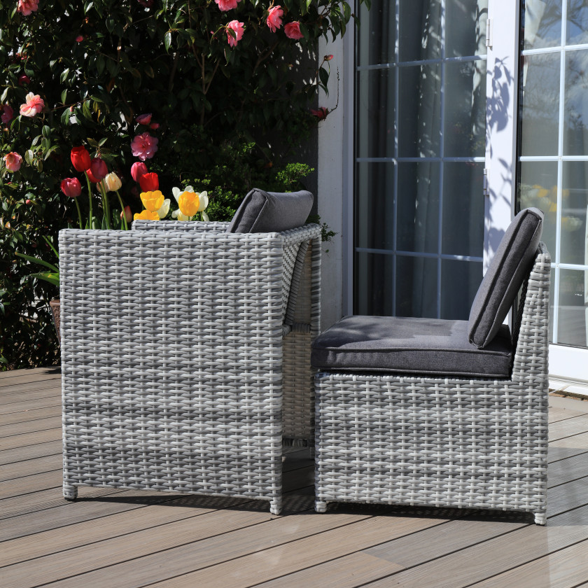 Nevada - 8 Seater Cube Set with Square Table