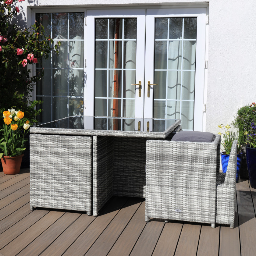 Nevada - 8 Seater Cube Set with Square Table