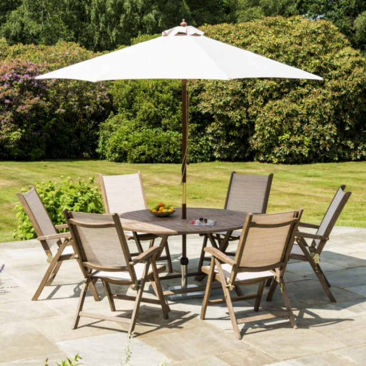 Alexander rose sherwood phoenix 6 seat set with 140cm round table