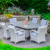 Sorrento 6 seat set with 180cm oval table white washed