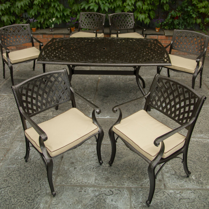 Fitzhenry - 6 Seat Set with Rectangular Table (Bronze)