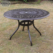 Fitzhenry 4 seat set with 122cm round table bronze