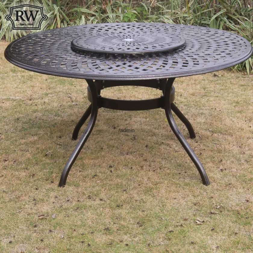 Fitzhenry - 6 Seat Set with 150cm Round Table & 'Lazy Susan' (Bronze)