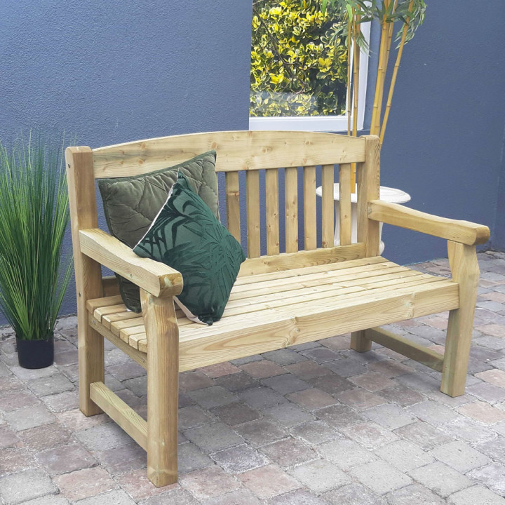 Wooden bench 2 seater