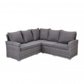 Cuba corner sofa set with square rising table light grey