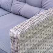 Bali corner sofa set with rectangular table grey