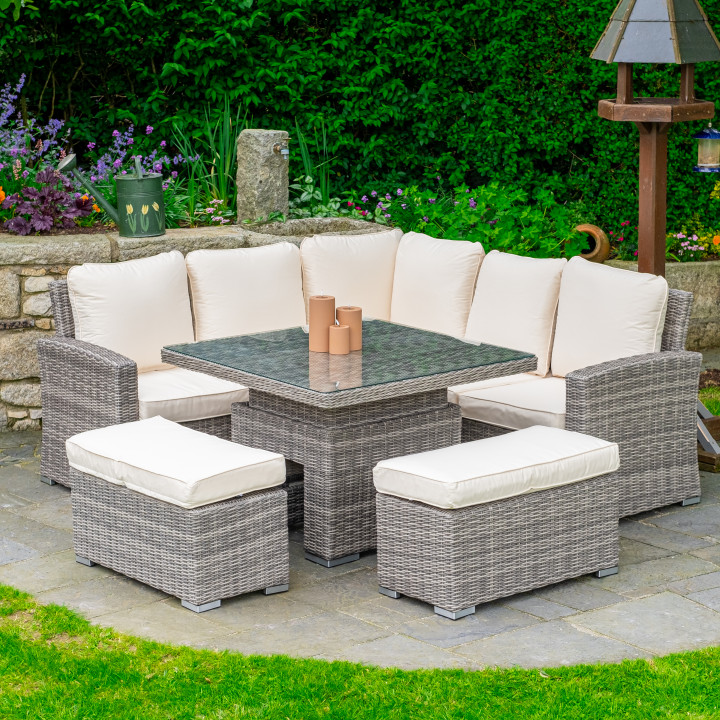 Rw corner rising dining set delux grey