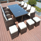 Berlin 4 seat cube set with square table