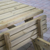Rw 6 seat wooden picnic table benches 140cm 4 ft 7 inch