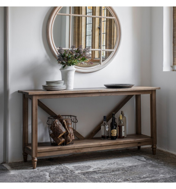 Rustic oak console table