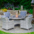 Vienna 4 seater deluxe dining set light grey