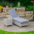 Vienna light grey sun lounger with table
