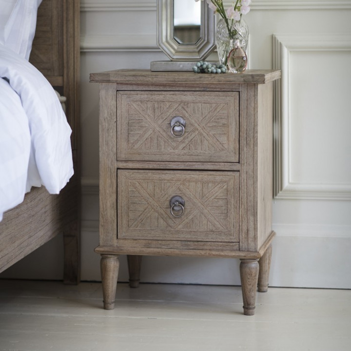 Vintage 2 drw bedside locker