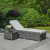 Ravenna deluxe lounger set with table grey