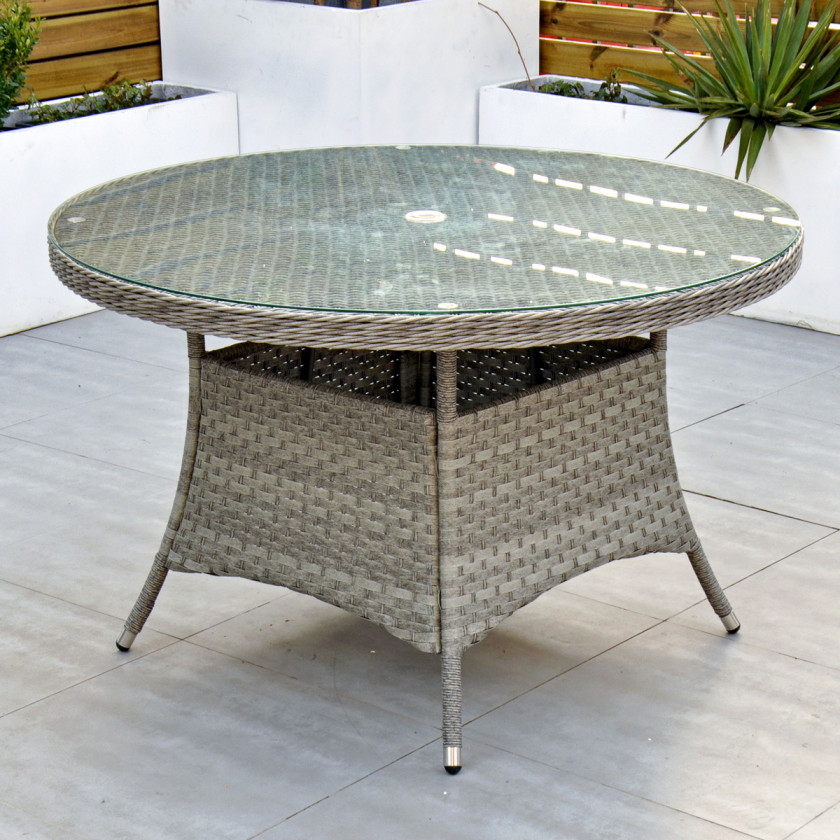 Bali - 4 Seat Set with 120cm Round Table (Grey)