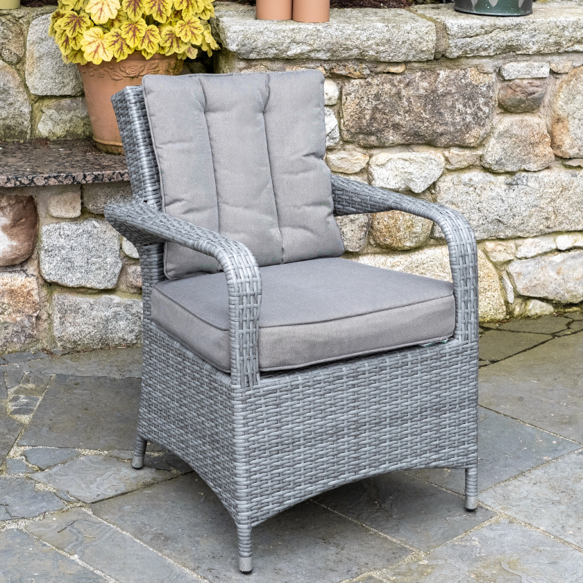 Havana - 4 Seat Set with 120cm Round Table (Light Grey)