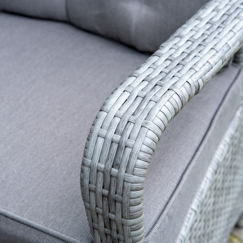 Havana - 4 Seat Set with 120cm Round Table (Light Grey)