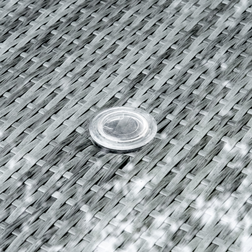 Havana - 4 Seat Set with 120cm Round Table (Light Grey)