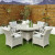 Sorrento 4 seat set with 120cm round table white washed