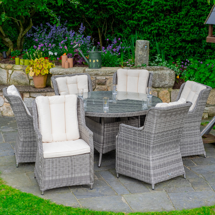 Yale 6 seat set with 135cm round table