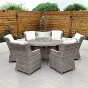 Yale 6 seat set with 135cm round table