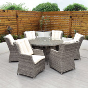 Yale 6 seat set with 135cm round table