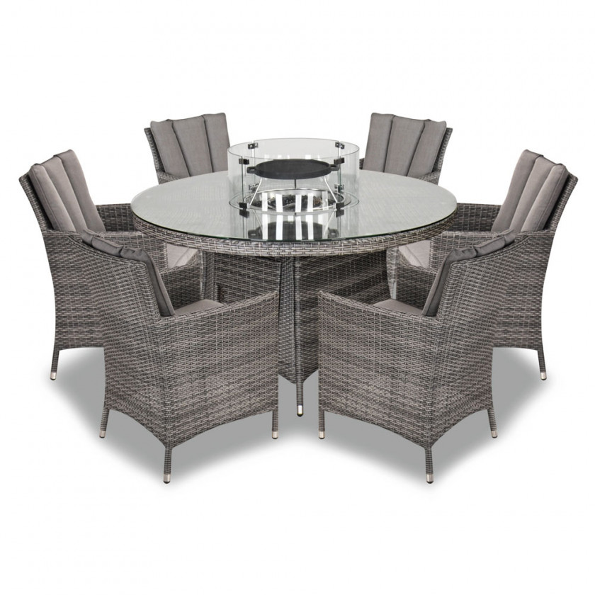 Montreal - 6 Seater Set with 135cm Round Table & Firepit