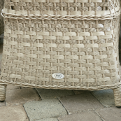 Hampton 6 seat set with 135cm round table sand colour cushions