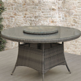155cm round dining table rw with lazy susan