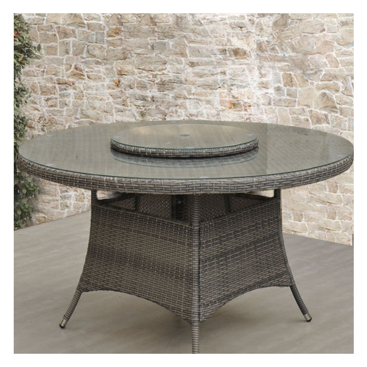 155cm round dining table rw with lazy susan