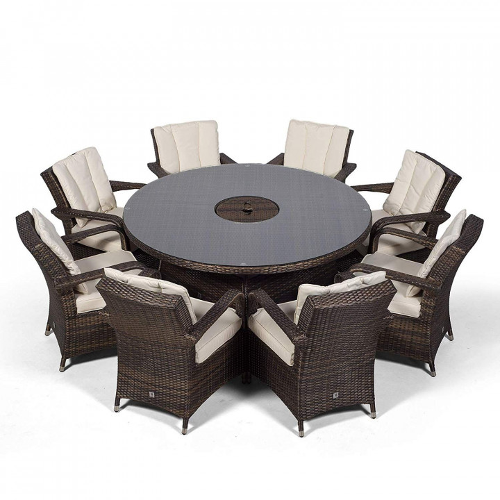 Rw bari 8 seater dark set with ice bucket