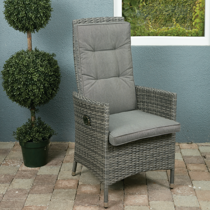 Rw 8 seater round reclining set with lazy susan