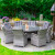 Bali 8 seat set with 170cm round table grey