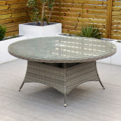 Bali 8 seat set with 170cm round table light grey