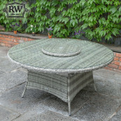 Oxford 8 seat set with 170cm round table light grey