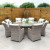 Yale 8 seat set with 170cm round table cream