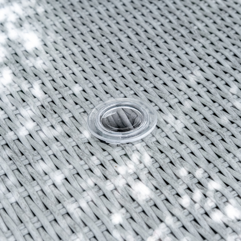 Sorrento - 8 Seat Set with 170cm Round Table (White Washed)