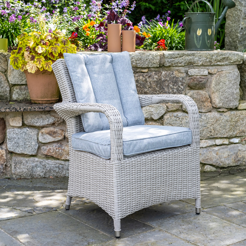 Sorrento - 8 Seat Set with 170cm Round Table (White Washed)