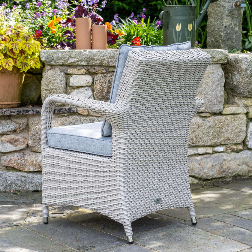 Sorrento - 8 Seat Set with 170cm Round Table (White Washed)