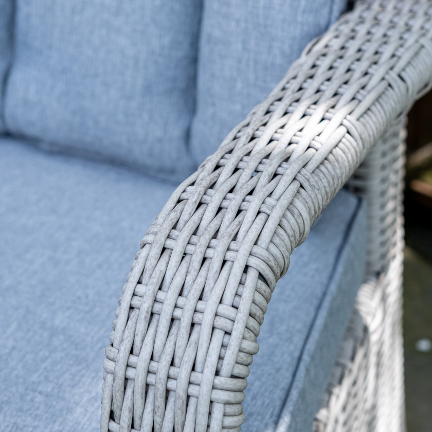 Sorrento - 8 Seat Set with 170cm Round Table (White Washed)