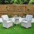 Santa rosa bistro set with 70cm round table white washed